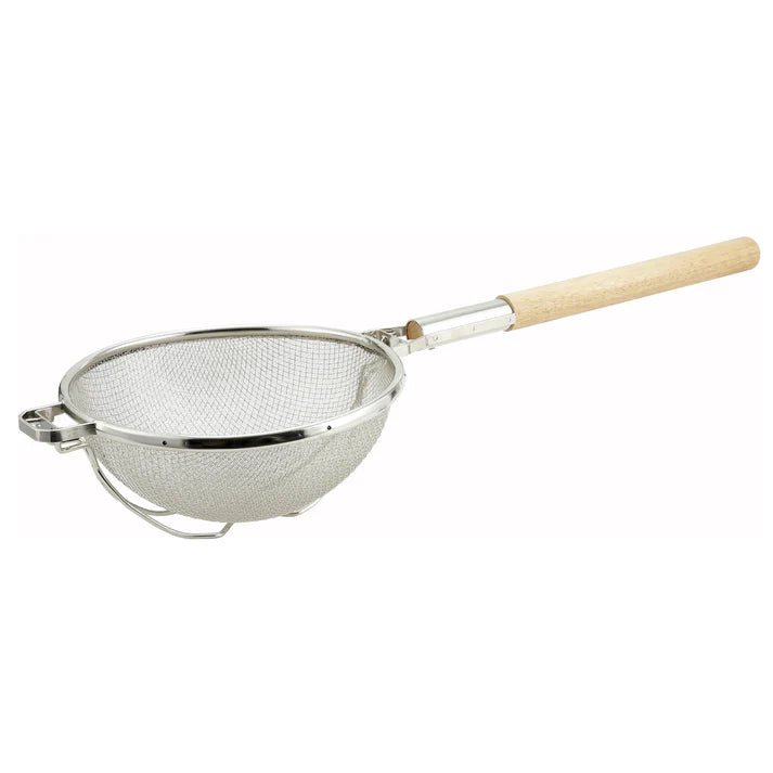 Winco 10-1/2" Reinforced Double Fine Mesh Strainer with Round Handle MST-1010D