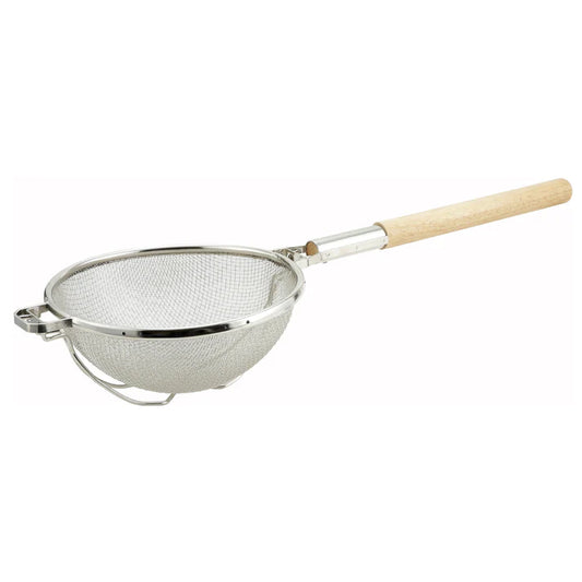 Winco 10-1/2" Reinforced Double Fine Mesh Strainer with Round Handle MST-1010D