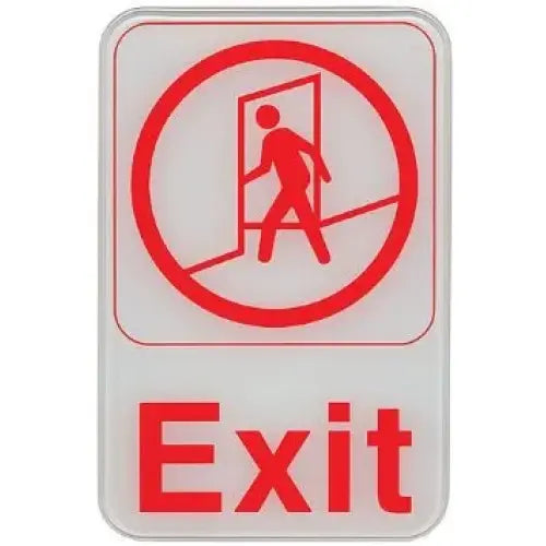 Update S69-2RD Exit Sign - 6" x 9", Red on White