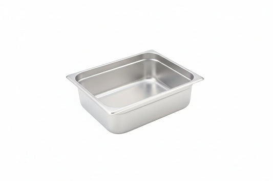 Winco SPJH-204 - Half Size x 4" Anti-Jam Steam Pan, 22 Gauge Stainless Steel