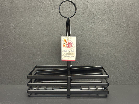 American Metalcraft CONDIMENT RACK, WROUGHT IRON, FLAT COIL, 6″ FWC68