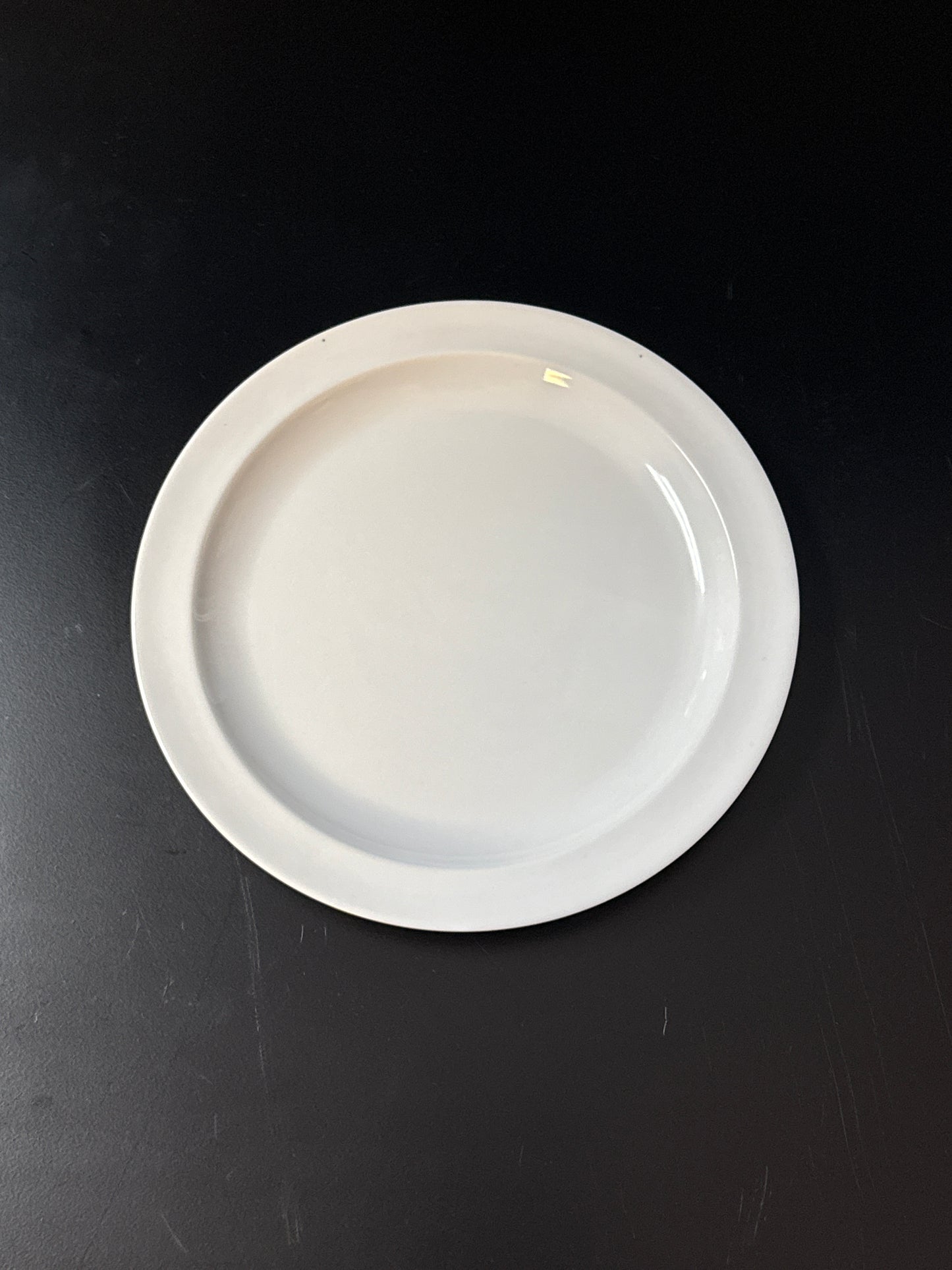 Thunder Group NS108W 8" Narrow Rim Thunder Group Nustone Melamine Plate - White - 12/Pack