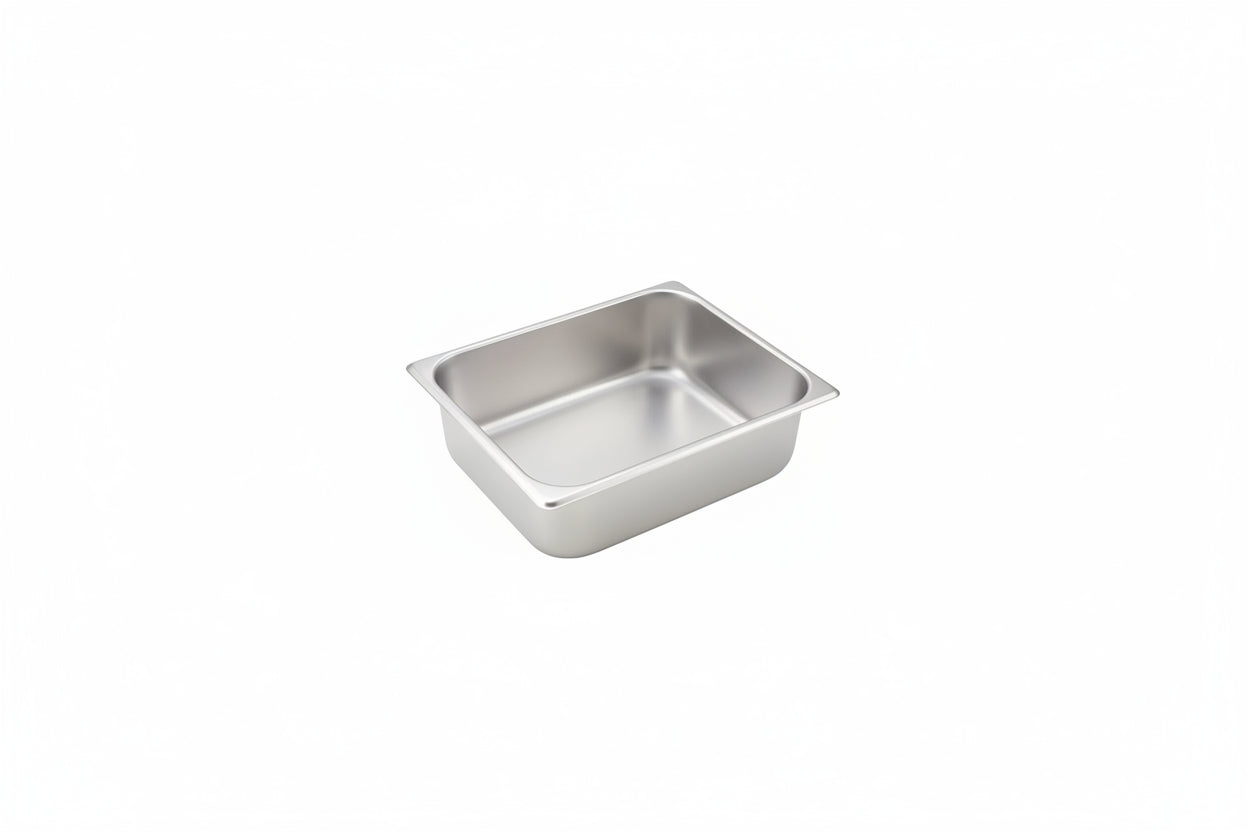 Winco SPH4 - Half Size x 4" Straight-Sided Steam Pan, 25 Gauge Stainless Steel