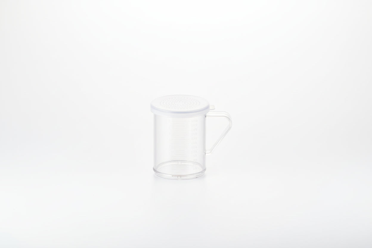 Winco 10 oz Dredge with 3 Clear Snap-on Lids PDG-10