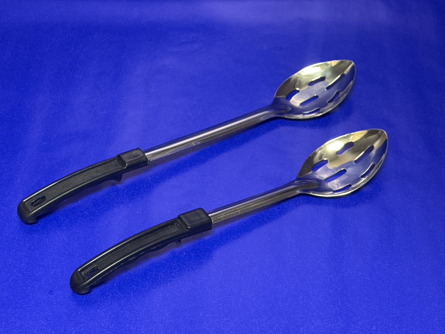 Browne Stainless Steel Serving Spoon, Plastic Handle 15" Slotted (572353)