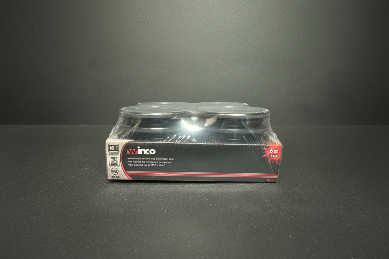 Winco Melamine Ramekin, Plain - Black, 6 oz RP-6K
