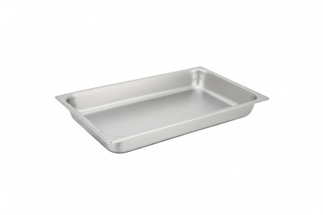 Winco SPF2 - Full Size x 2" Straight-Sided Steam Pan, 25 Gauge Stainless Steel