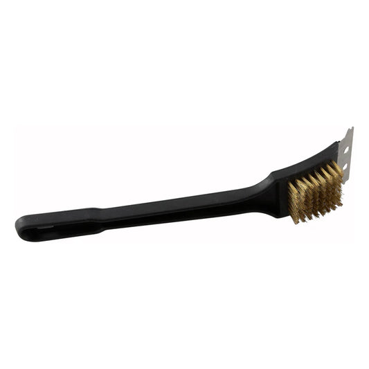 Winco 12" Oven & Grill/BBQ Brush with Scraper and Brass Bristles BR-12