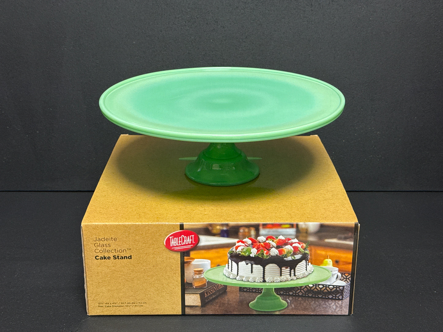 Tablecraft JADEITE GLASS COLLECTION CAKE STAND HJCP13