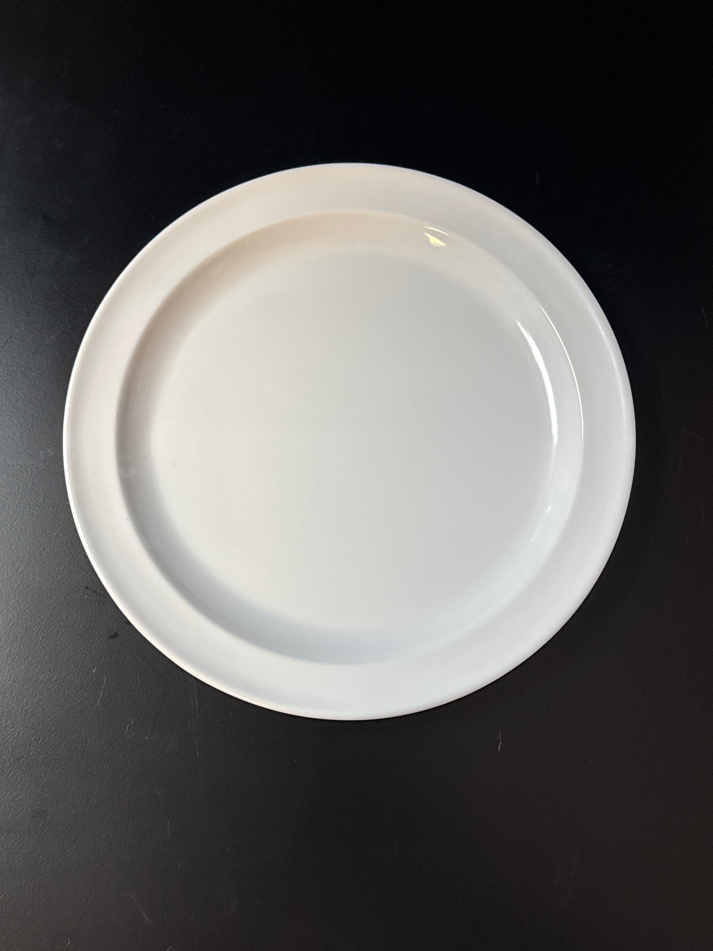 Thunder Group NS109W 9" Narrow Rim Thunder Group Nustone Melamine Plate - White - 12/Pack