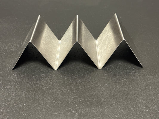 American Metalcraft TACO HOLDER, SS, MINI, 2 OR 3 COMPARTMENTS  4" L X 2" W X 1" H MTSH3