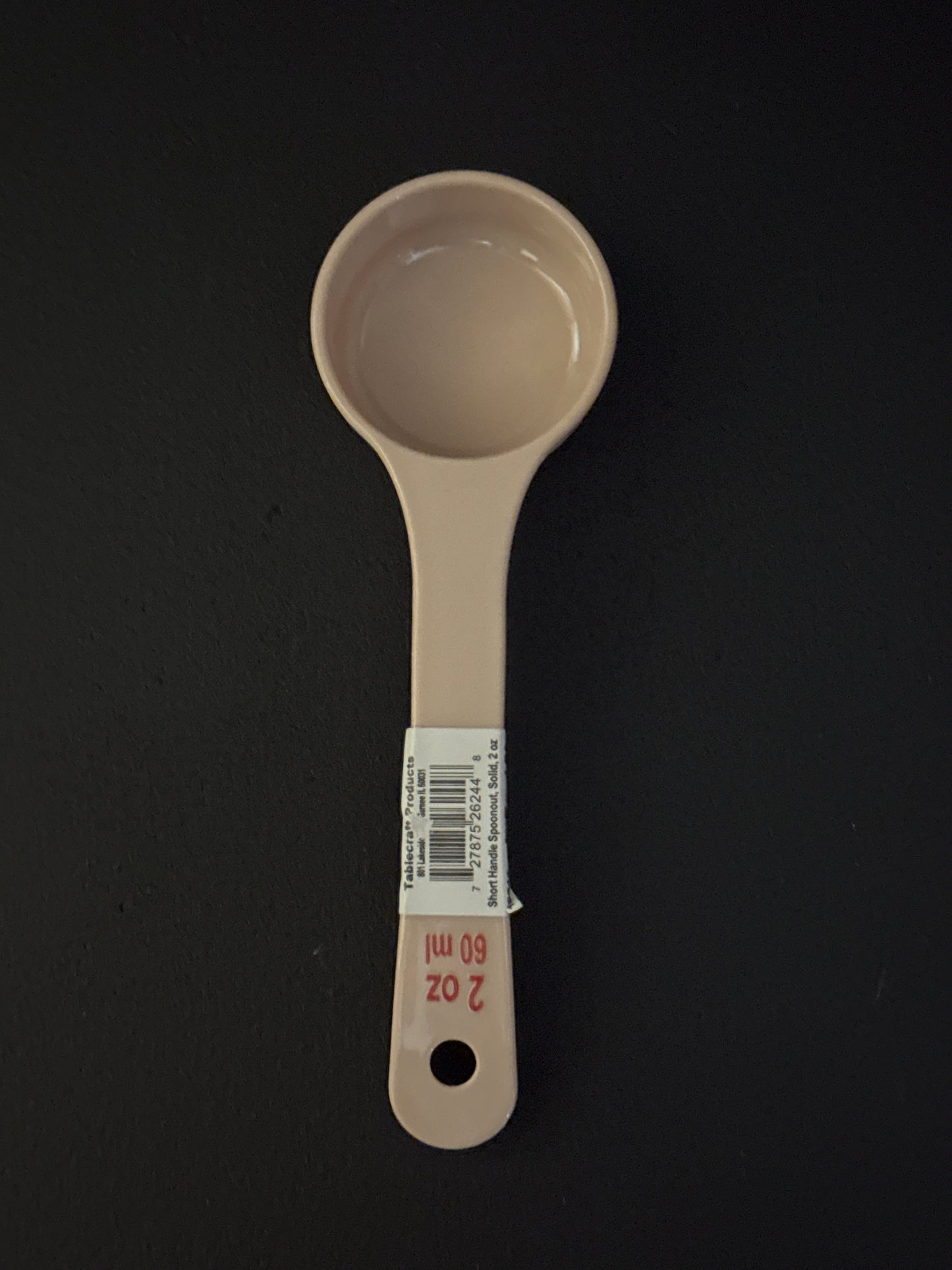 Tablecraft 2 Oz Short Handle Spoonout, Solid 10642