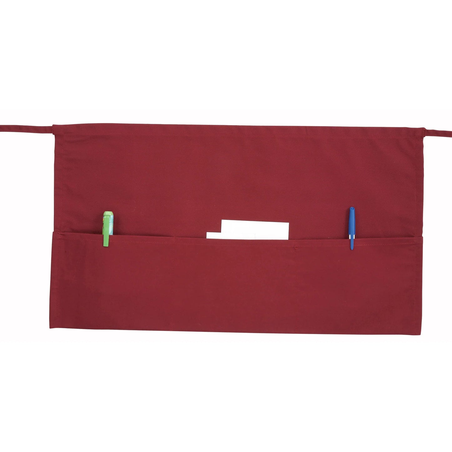 Winco 3-Pocket Waist Apron - Burgundy WA-1221R