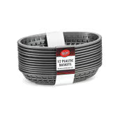 Tablecraft Black Classic Oval Basket, Pack of 12 C1074BK
