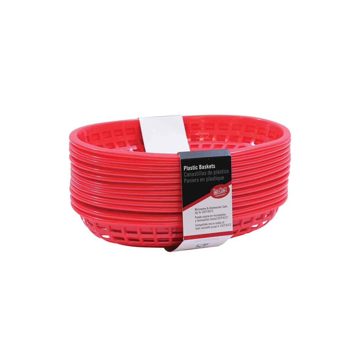 Tablecraft Red Classic Oval Basket, Pack of 12 C1074R