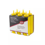 Tablecraft 12 Oz Squeeze Bottle, Yellow With Cone Tip And Natural Top - Pack Of 6 C112M