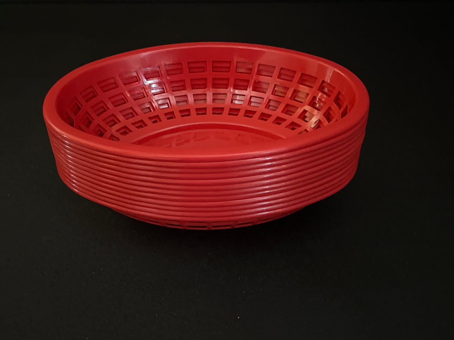 Tablecraft Red Side Order Oval Basket 1071R