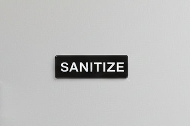Winco Sanitize Information Signs, 9"W x 3"H  SGN-329