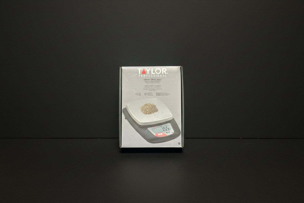 Taylor 11 lb. Compact 5 1/4" x 5 1/4" Stainless Steel Digital Portion Control Scale TE11FTP