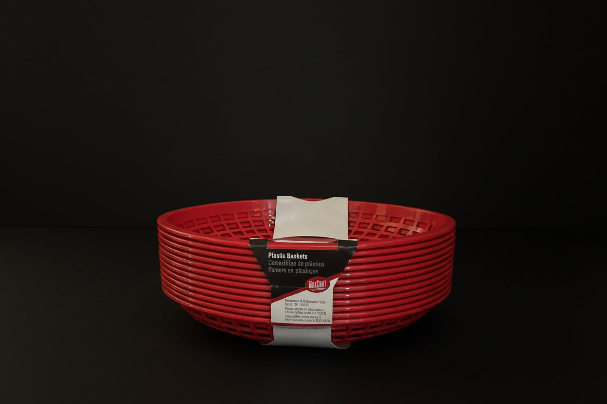 Tablecraft Red Texas Platter Oval Basket, Pack Of 12 C1086R