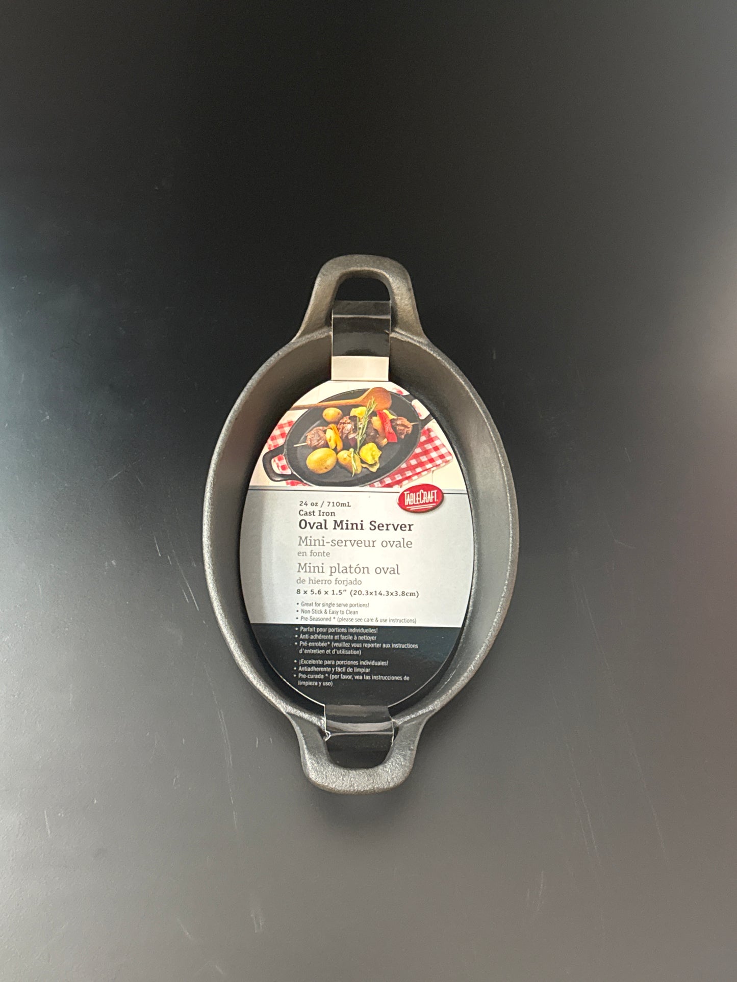 Tablecraft Cast Iron Cookware 24 Oz Oval Au Gratin CW30100