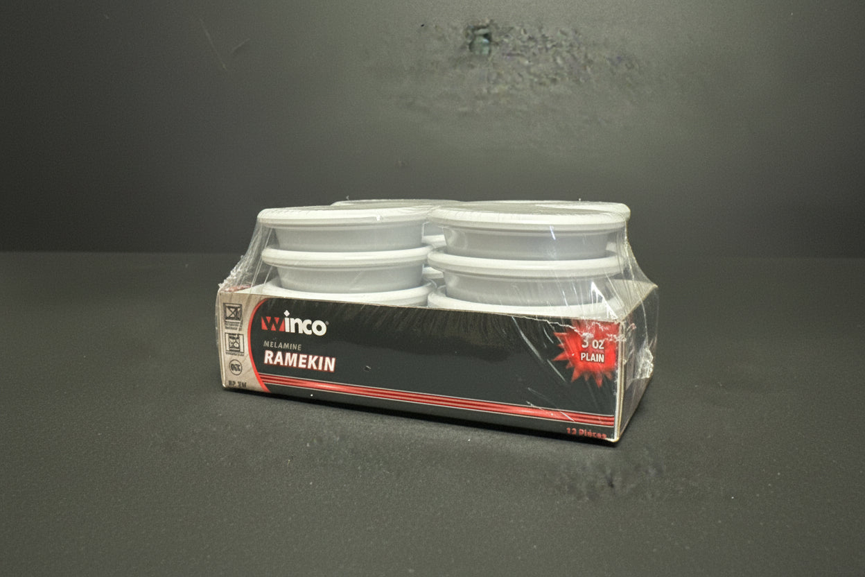 Winco Ramekin, 3 oz., plain, melamine, white RP-3W