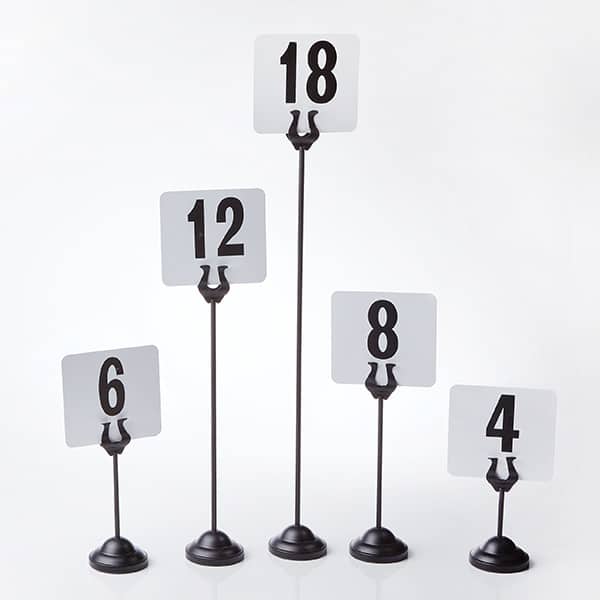 American Metalcraft NUMBER STAND, BLK, WEIGHTED, HARP, 12″ H  HARP, BLACK, 2-1/4" DIA X 12" H HPBL-12