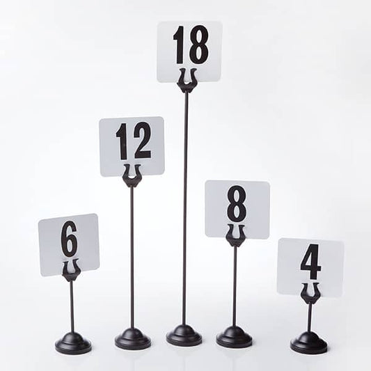 American Metalcraft NUMBER STAND, BLK, WEIGHTED, HARP, 12″ H  HARP, BLACK, 2-1/4" DIA X 12" H HPBL-12