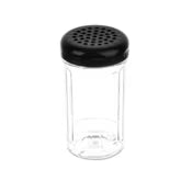 Tablecraft 12 Oz Fluted Plastic Shaker, Black Perforated Top P800BK