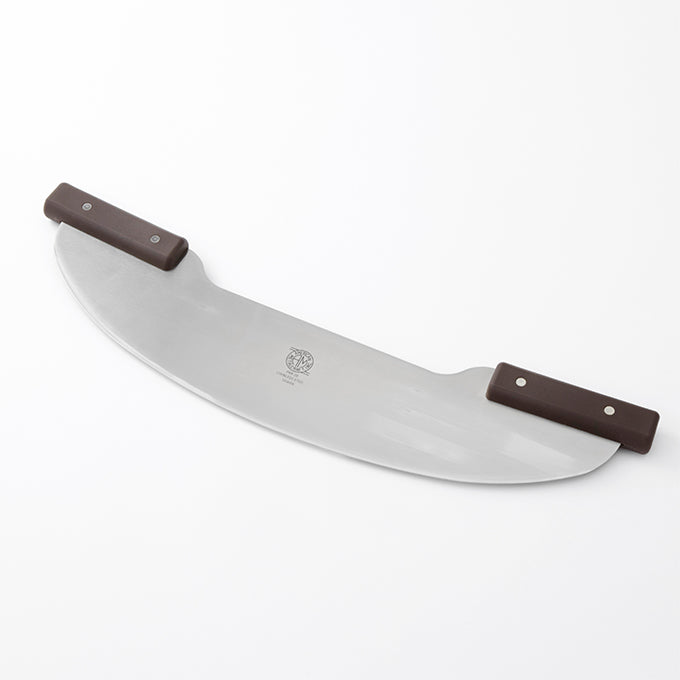 American Metalcraft PIZZA ROCKER KNIFE, NYLON HANDLE, DK BROWN PKR20