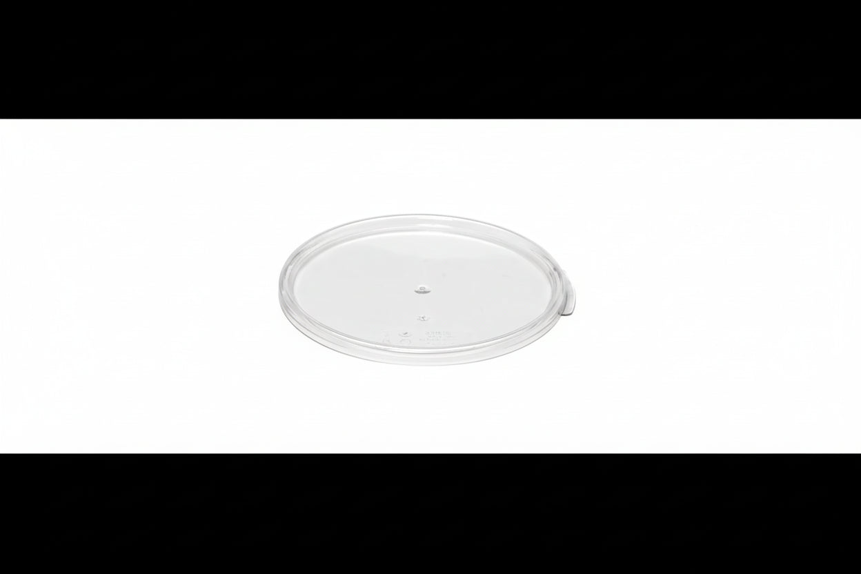 Cambro CAMWEAR® LIDS 6 and 8 Qt. Clear Round Polycarbonate Food Storage Container Lid RFSCWC6135