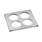 Tablecraft Squeeze Bottle Template, Holds (4) 53mm Bottles, Fits Sixth Size Pan T4