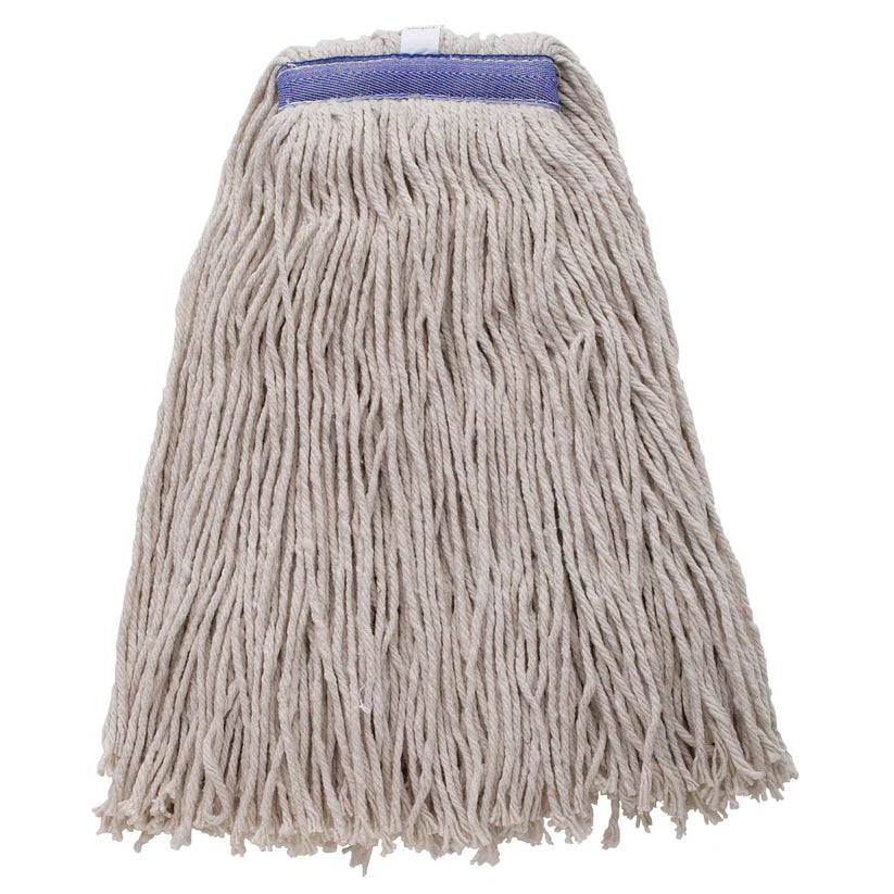 Winco MOP-24WC - Economy Cotton-Poly Blend Cut-End Wet Mop Head - White - 24oz/600g