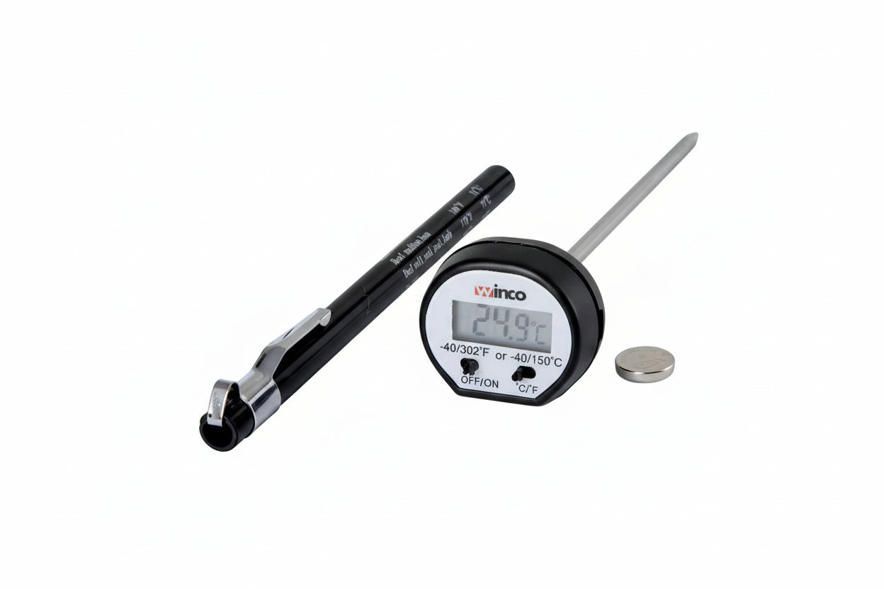 Winco Digital Thermometer, 15/16" LCD, 4-3/4" Probe TMT-DG1