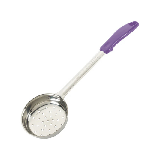 Winco Allergen-Free One-Piece Stainless Steel Portioners - Perforated, 6 oz FPP-6P