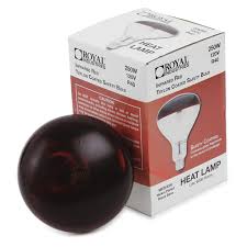Infrared Heat Lamp Red Bulb 250 Watt with Shatter Resistant Coating