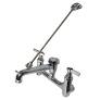 Serv-Ware SF1000 - Mop Sink Service Faucet, wall mount, 8" centers, swivel flanges