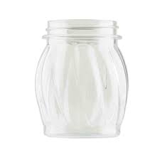 Tablecraft Clear 6 Oz. Swirl Cheese Shaker Jar without Lid P260J