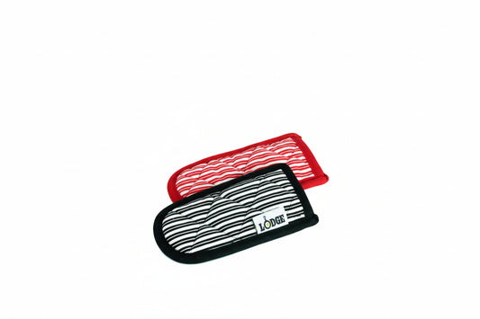 Lodge Hot Handle Mitt Set w/ Black White & Red White Stripe (2HH2)