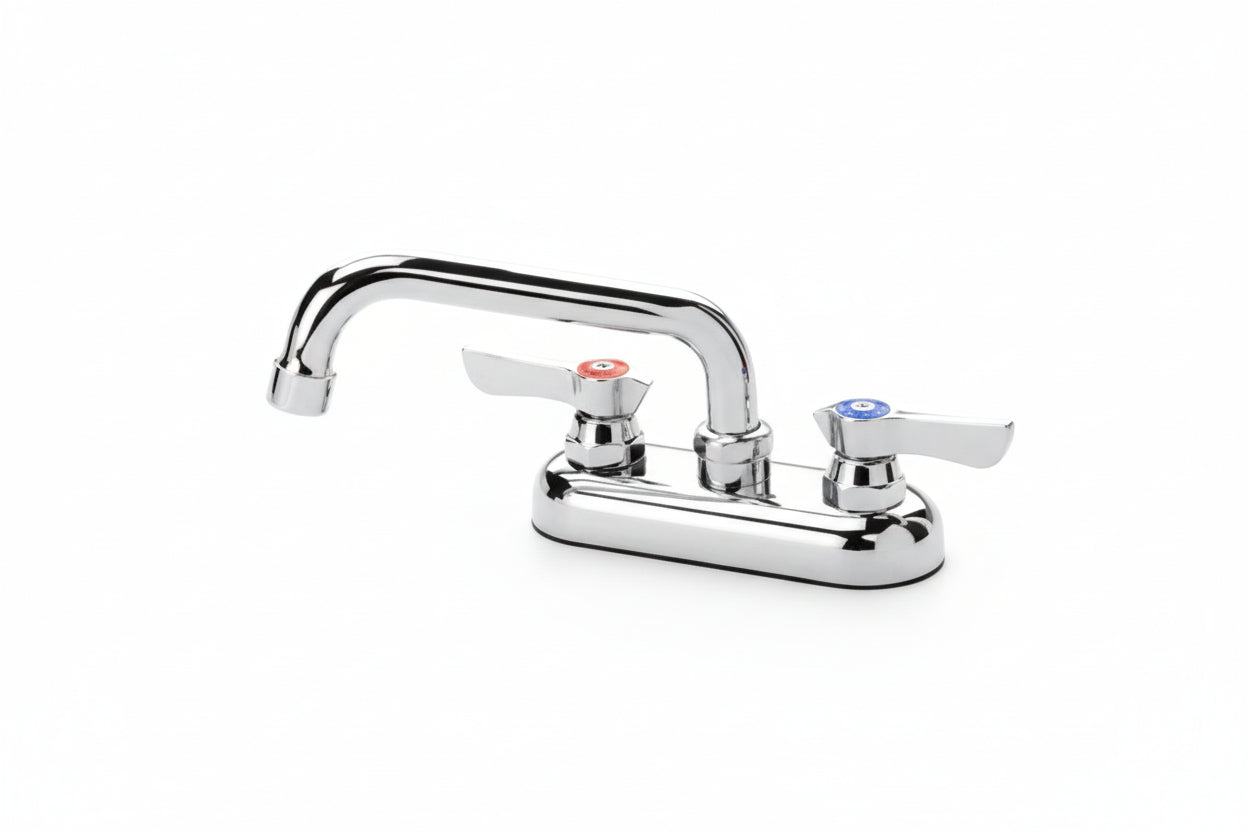 Krowne 10-406L Splash Mount Faucet - 6" Swing Spout, 4" Centers