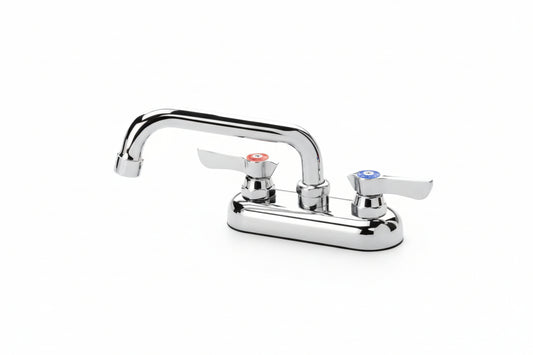 Krowne 10-406L Splash Mount Faucet - 6" Swing Spout, 4" Centers