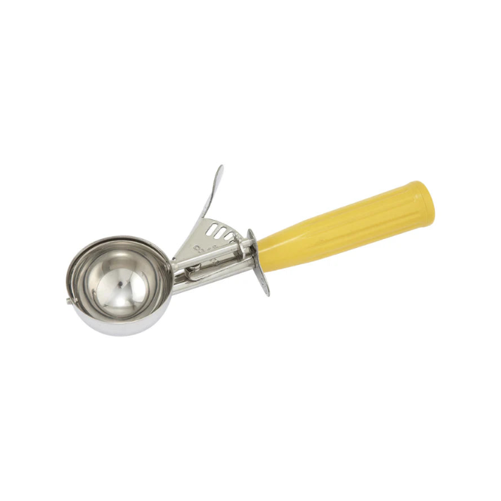 Winco Stainless Steel Thumb Press Disher with Plastic Handle, Size #20 ICD-20