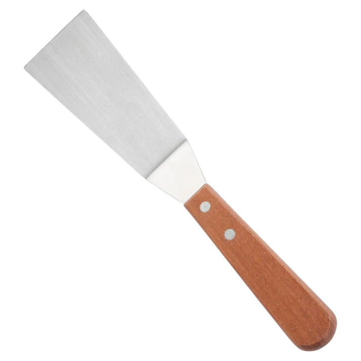 Winco Grill Spatula with Offset, Wooden Handle, 4-1/4" x 2-3/16" Blade TN165