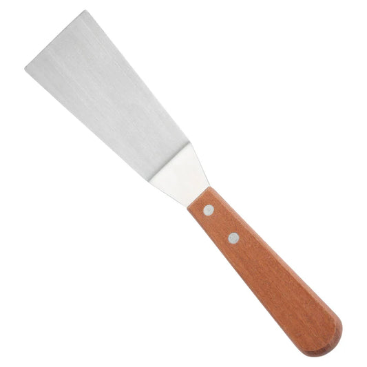 Winco Grill Spatula with Offset, Wooden Handle, 4-1/4" x 2-3/16" Blade TN165