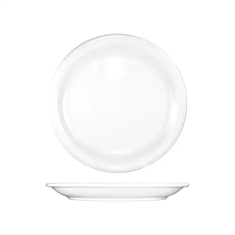 ITI 6 1/2" Round Brighton™ Plate - Porcelain, European White (BR-6)