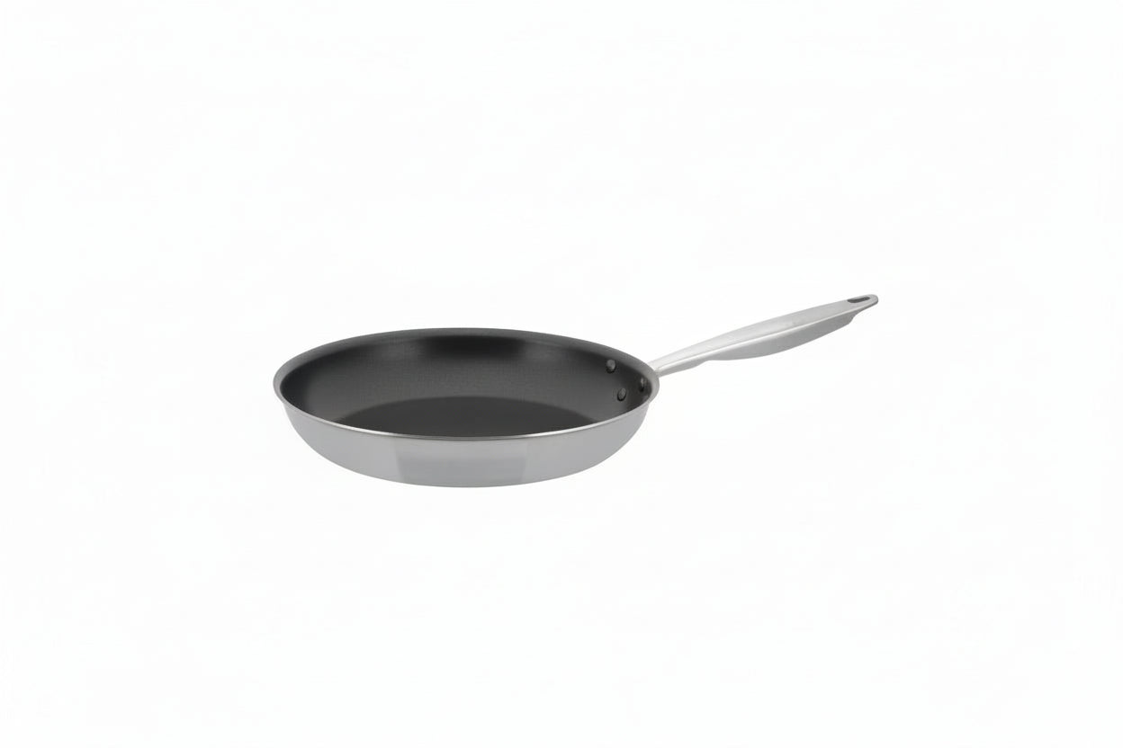 Winco Tri-Gen Tri-Ply Stainless Steel Fry Pan, Non-Stick - 12" Dia TGFP-12NS