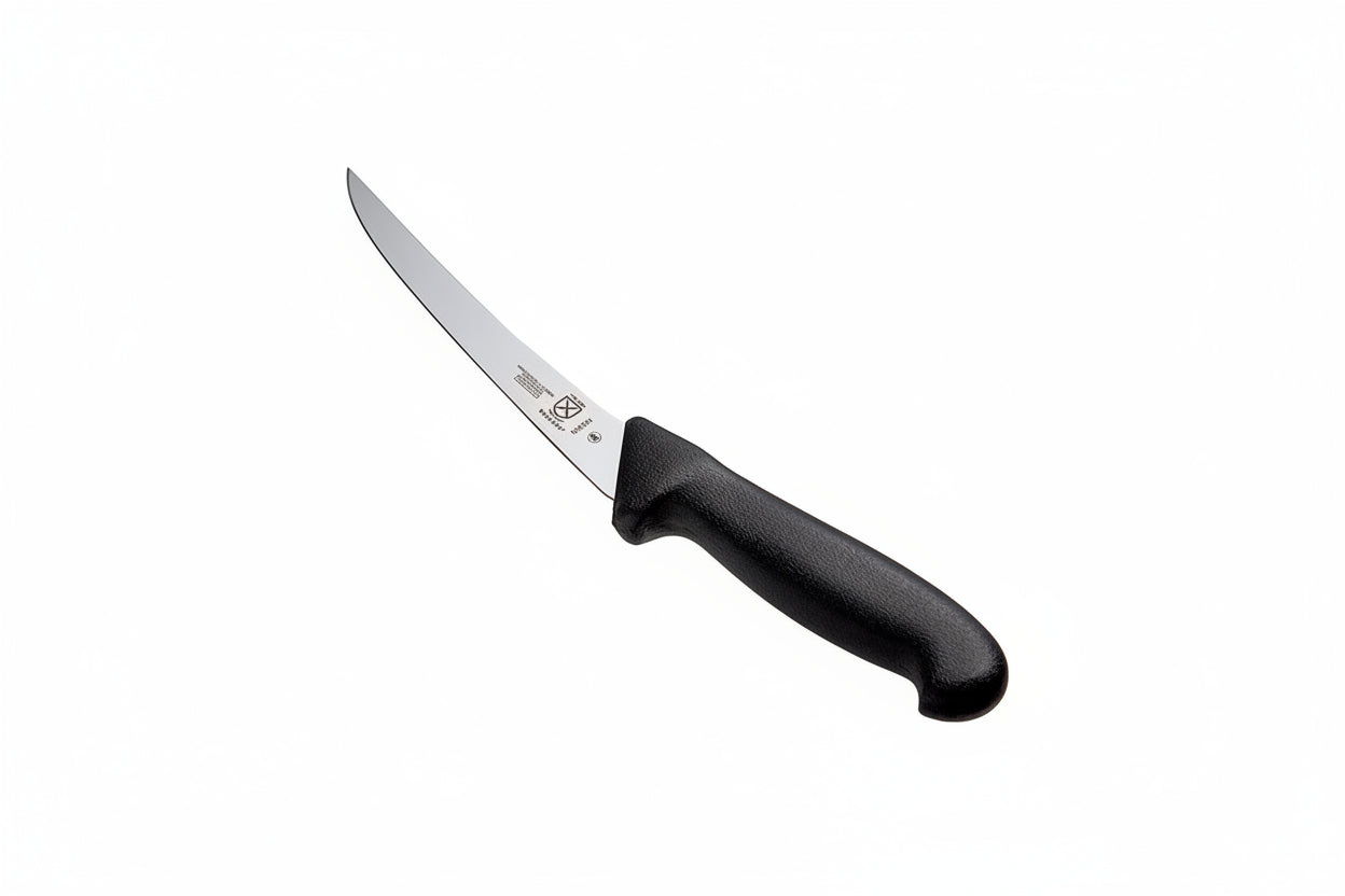 Mercer Culinary M13704 BPX® 5 1/2" Semi-Flexible Curved Boning Knife with Nylon Handle