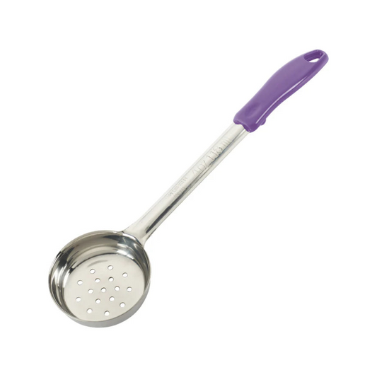 Winco Allergen-Free One-Piece Stainless Steel Portioners - Perforated, 4 oz FPP-4P