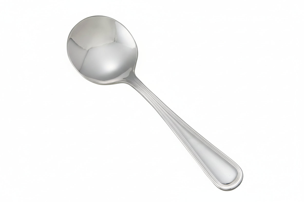 Winco 0021-04 - Continental Bouillon Spoon, 18/0 Extra Heavyweight