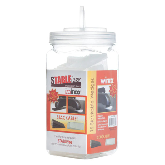 Winco sTABLEizer Plastic Table Wedges/Shims - Translucent TW-75W